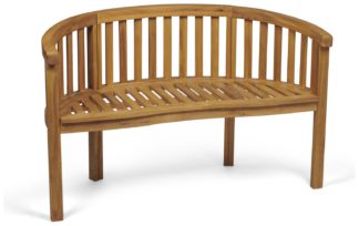 An Image of Greenhurst Banaba 2 Seater Wooden Garden Bench - Natural