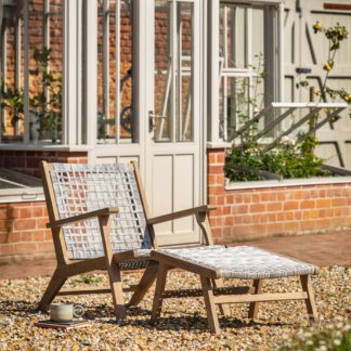 An Image of Ottinge Lounge Chair with Footstool Natural