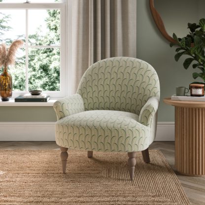 An Image of Petit Armchair, Flatweave Green