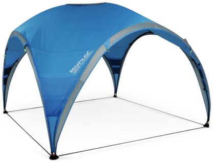 An Image of Regatta 3m Family Steel Frame Gazebo - Blue