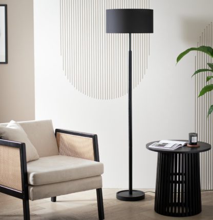 An Image of Argos Home Gloss Stick Floor Lamp - Black