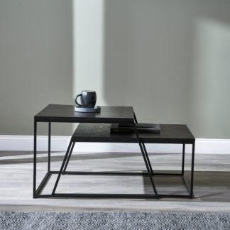 An Image of Set Of 2 Mashiko Coffee Tables Black