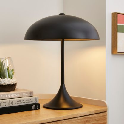 An Image of Elements Lennon Industrial Table Lamp Black