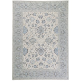 An Image of Otisse Traditional Rug Soft Blue