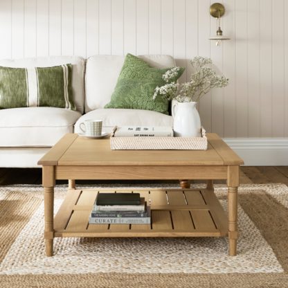 An Image of Churchgate Walcote Square Coffee Table, Oak Oak