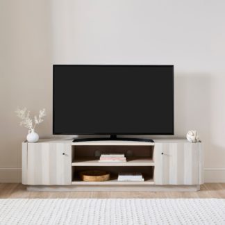 An Image of Willa Extra Wide Tv Unit for Tvs Up To 80,mango Wood Blue