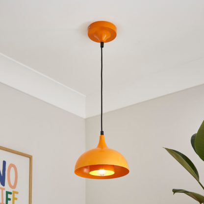 An Image of Elements Lennon Industrial 2 Tier Dome Mini Pendant Light Black