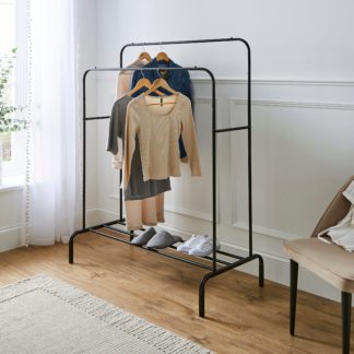 An Image of Double Clothes Rail Black