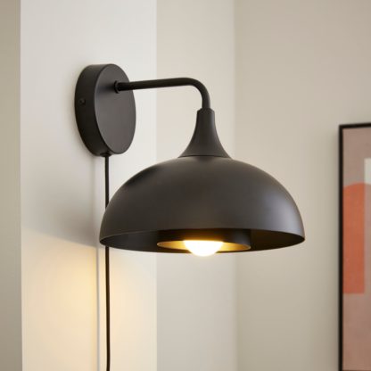 An Image of Elements Lennon Industrial 2 Tier Dome Plug in Wall Light Chrome