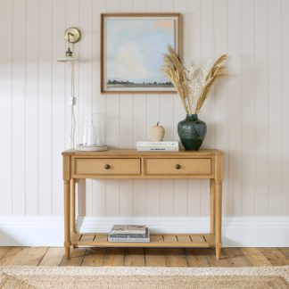 An Image of Churchgate Walcote Console Table, Oak Oak