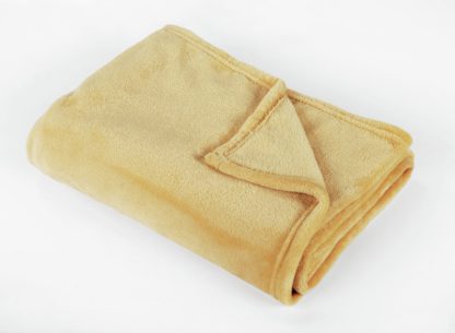 An Image of Argos Home Super Soft Fleece Throw - 150x200cm - Mustard