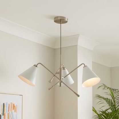 An Image of Elements Shaw 3 Light Ceiling White