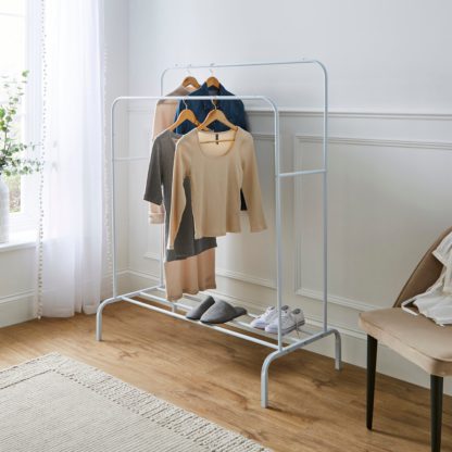 An Image of Double Clothes Rail Black