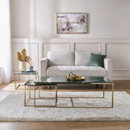 An Image of Edie Nest of 3 Coffee Tables, Real Marble