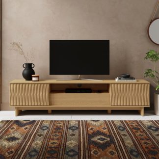 An Image of Inga Extra Wide TV Unit for TVs up to 75", Oak Effect