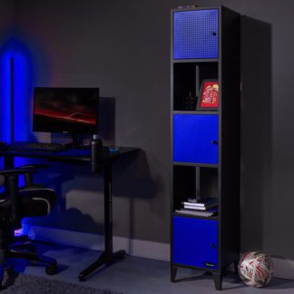 An Image of X Rocker Mesh Tek Tall 5 Cube Storage Unit