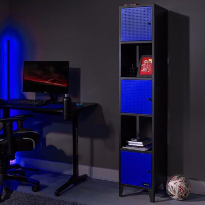 An Image of X Rocker Mesh Tek Tall 5 Cube Storage Unit