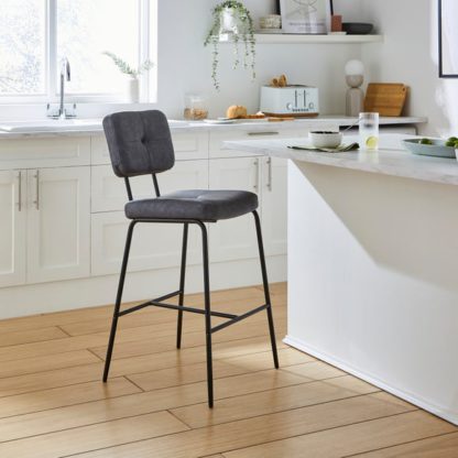 An Image of Jessie Counter Height Barstool, Faux Leather