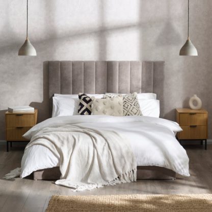 An Image of Eloise - King Size - Bed in a Box - Grey - Chenille Fabric - 5ft - Happy Beds