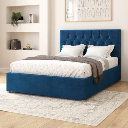 An Image of Olivier Plush Velvet Adjustable Bed