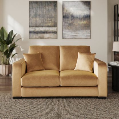 An Image of Carson Vintage Velvet 2 Seater Sofa