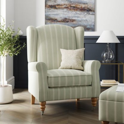 An Image of Oswald Folkstone Stripe Grande Armchair