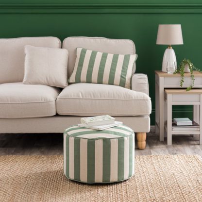 An Image of Beatrice Stripe Pouffe