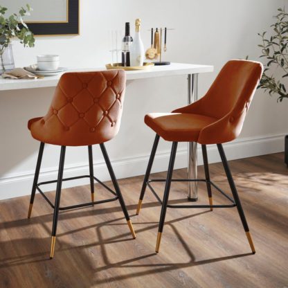 An Image of Ariana Bar Stool, Velvet