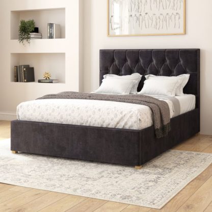 An Image of Olivier Plush Velvet Adjustable Bed