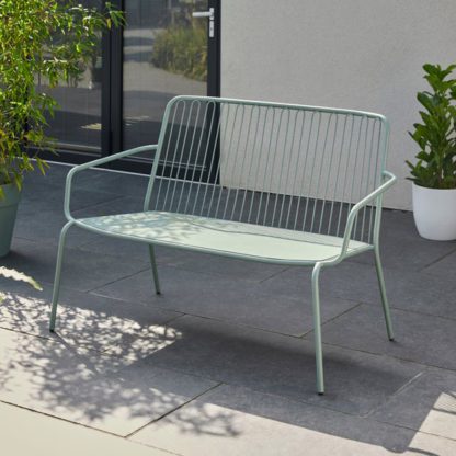 An Image of Steel Lilypad Garden Bench