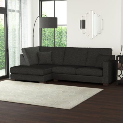 An Image of Carson Deep Sit Vivalife Stain-Resistant Fabric Corner Sofa