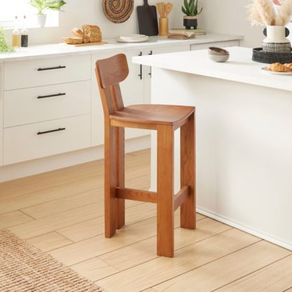 An Image of Cairo Counter Height Bar Stool, Stained Ash