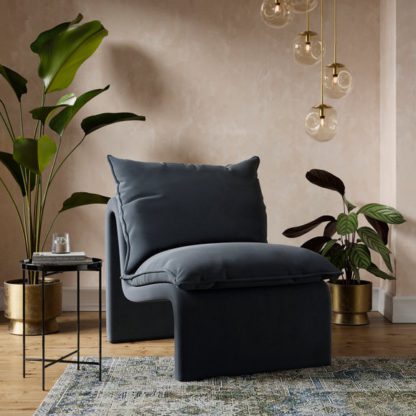 An Image of Rayner Velvet Accent Chair