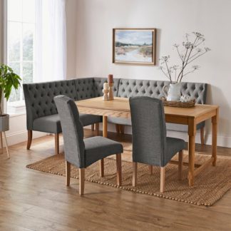 An Image of Darcy Corner Dining Bench, Flatweave