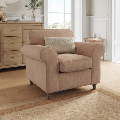 An Image of Flori Tonal Plush Chenille Armchair