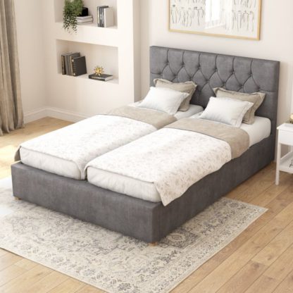 An Image of Olivier Plush Velvet Adjustable Bed