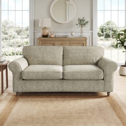 An Image of Flori Chunky Chenille 3 Seater Sofa