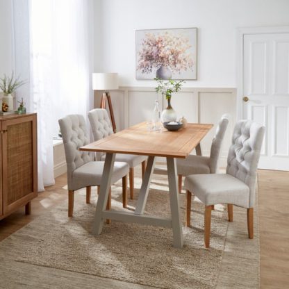 An Image of Clifford 6 Seater Trestle Dining Table