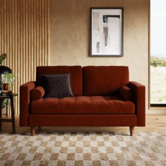 An Image of Zoe Casual Sit Velvet 2 Seater Sofa