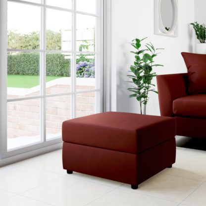 An Image of Square Opulent Velvet Storage Footstool