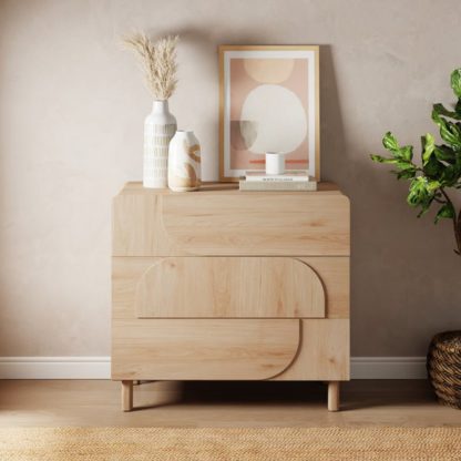 An Image of Aldo 3 Drawer Chest, Light Oak