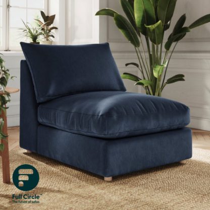 An Image of Full Circle Austin Tonal Weave Modular Armless Sofa Piece