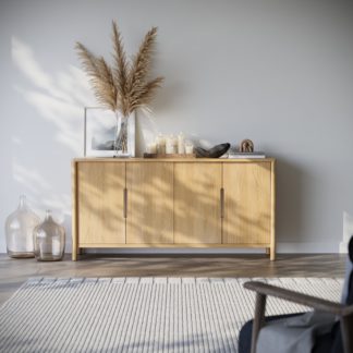 An Image of Florida Large Sideboard, Oak Effect Natural