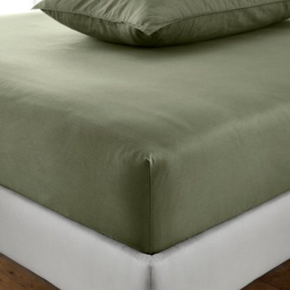 An Image of Soft Washed Recycled Cotton Fitted Sheet