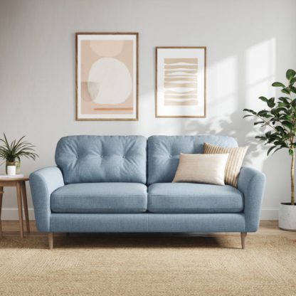 An Image of Sven Chunky Tonal Weave 3 Seater Sofa