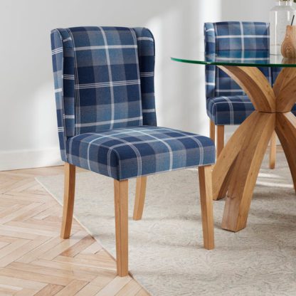 An Image of Oswald Set of 2 Dining Chairs, Country Check