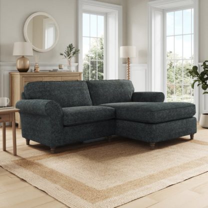 An Image of Flori Chunky Chenille Corner Chaise Sofa