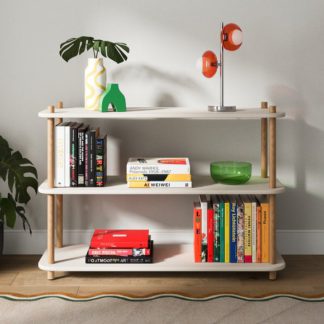 An Image of Elements Miller Low Bookcase, Stone