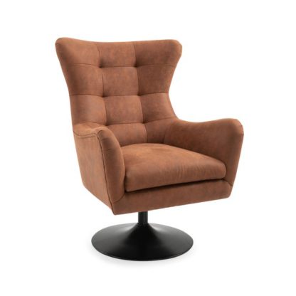 An Image of Roan Microsuede Swivel Chair