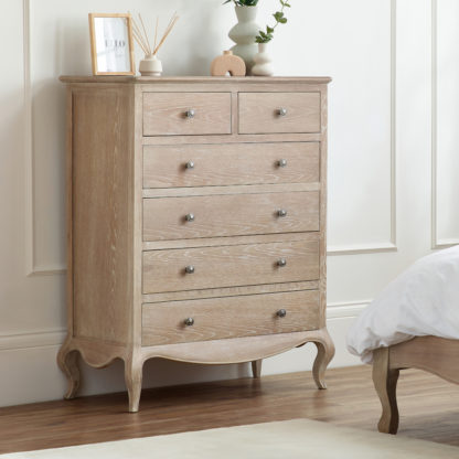 An Image of Camille - 4+2-Drawer Chest of Drawers - Oak - Wooden - Happy Beds